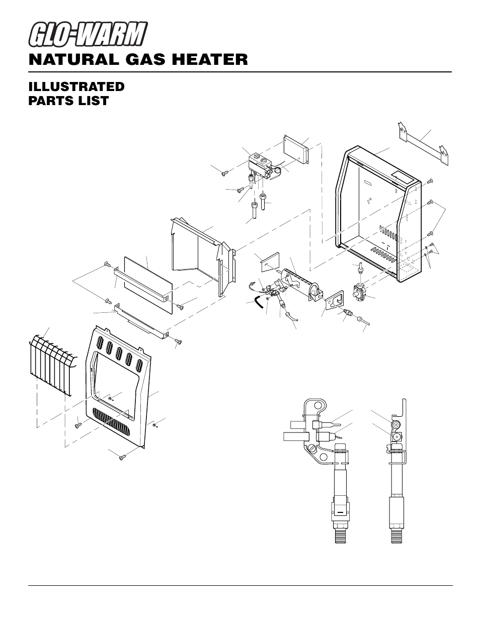 Natural gas heater, Illustrated parts list | Desa FA-10BA User Manual | Page 24 / 26