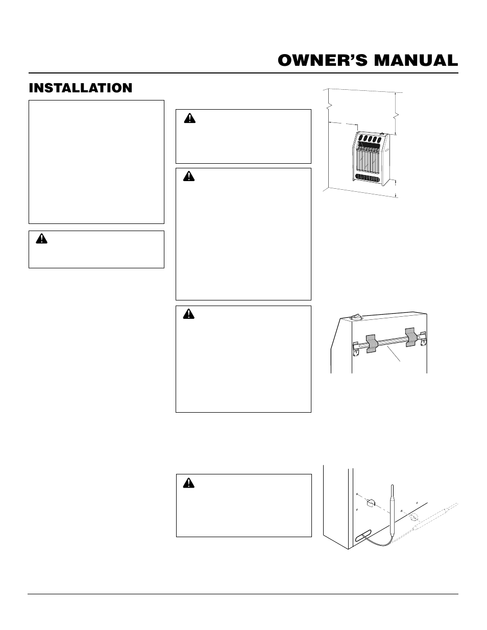 Owner’s manual, Installation | Desa FA-10BA User Manual | Page 7 / 26