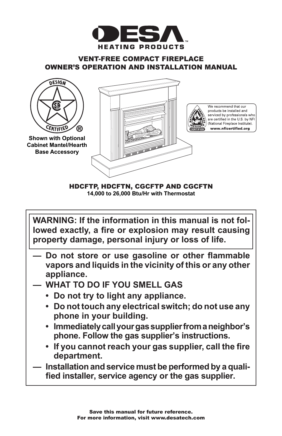 Desa CGCFTN User Manual | 32 pages