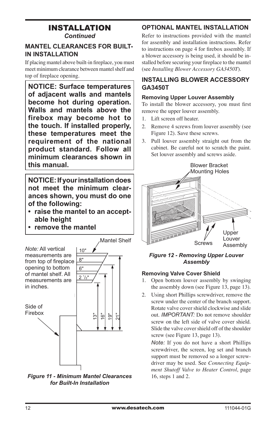 Installation | Desa CGCFTN User Manual | Page 12 / 32