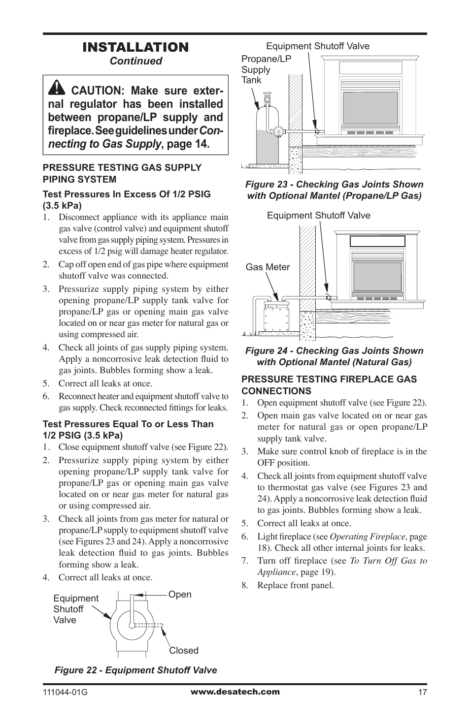 Installation | Desa CGCFTN User Manual | Page 17 / 32