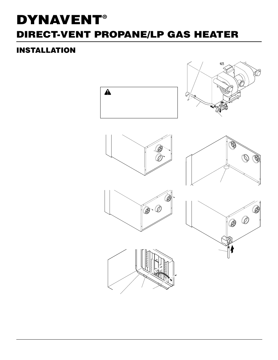 Dynavent, Direct-vent propane/lp gas heater, Installation | Desa DNV25PB User Manual | Page 8 / 30