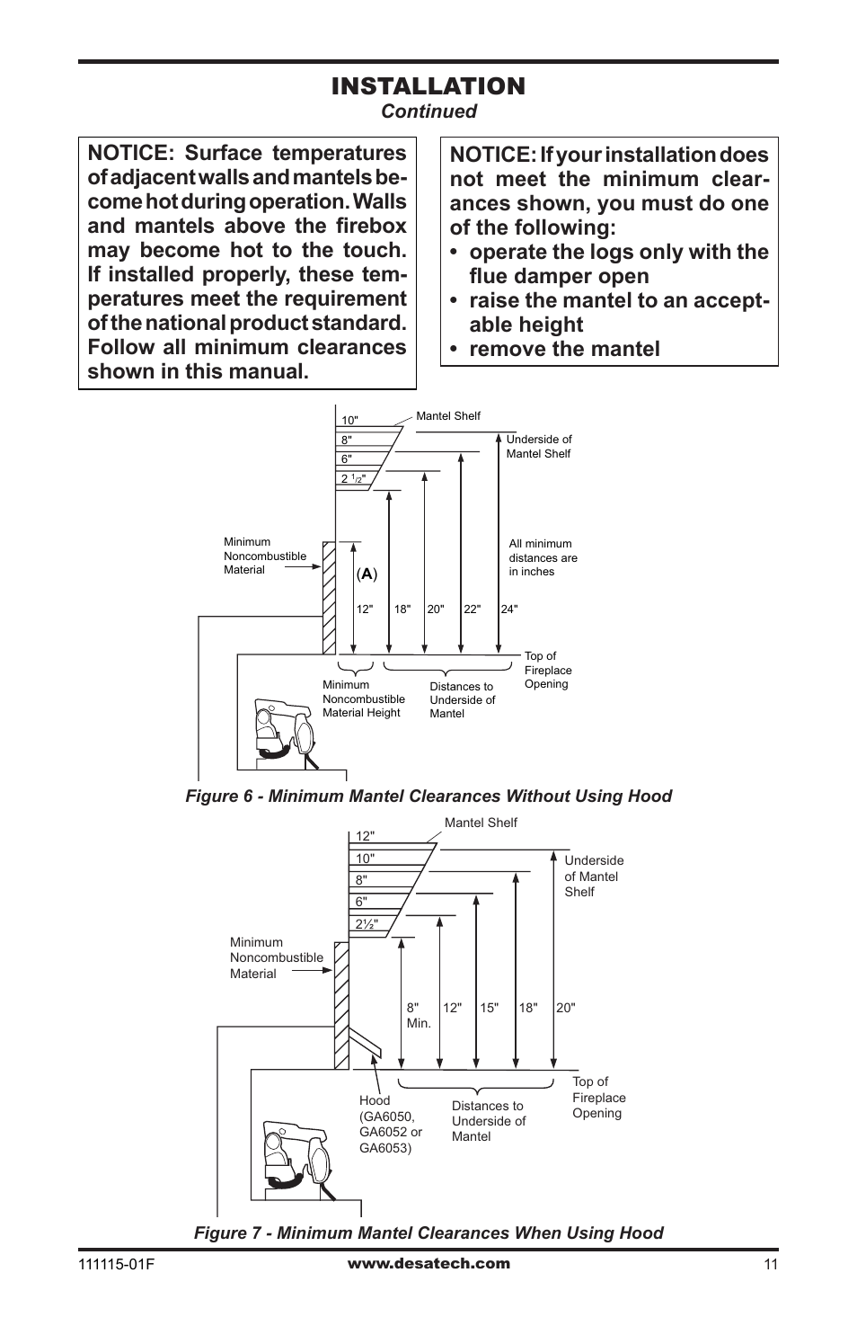 Installation, Continued | Desa VML27PR User Manual | Page 11 / 32