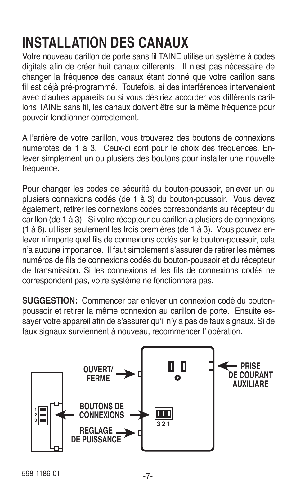 Installation des canaux | Desa TRINE 598-1186-01 User Manual | Page 7 / 16