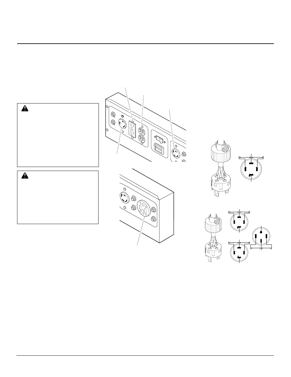Owner’s manual, Operation, General information | Using receptacle, Power cord and plug requirements, Figure 16 - cord and plug configurations continued | Desa Rgh3000 User Manual | Page 11 / 28