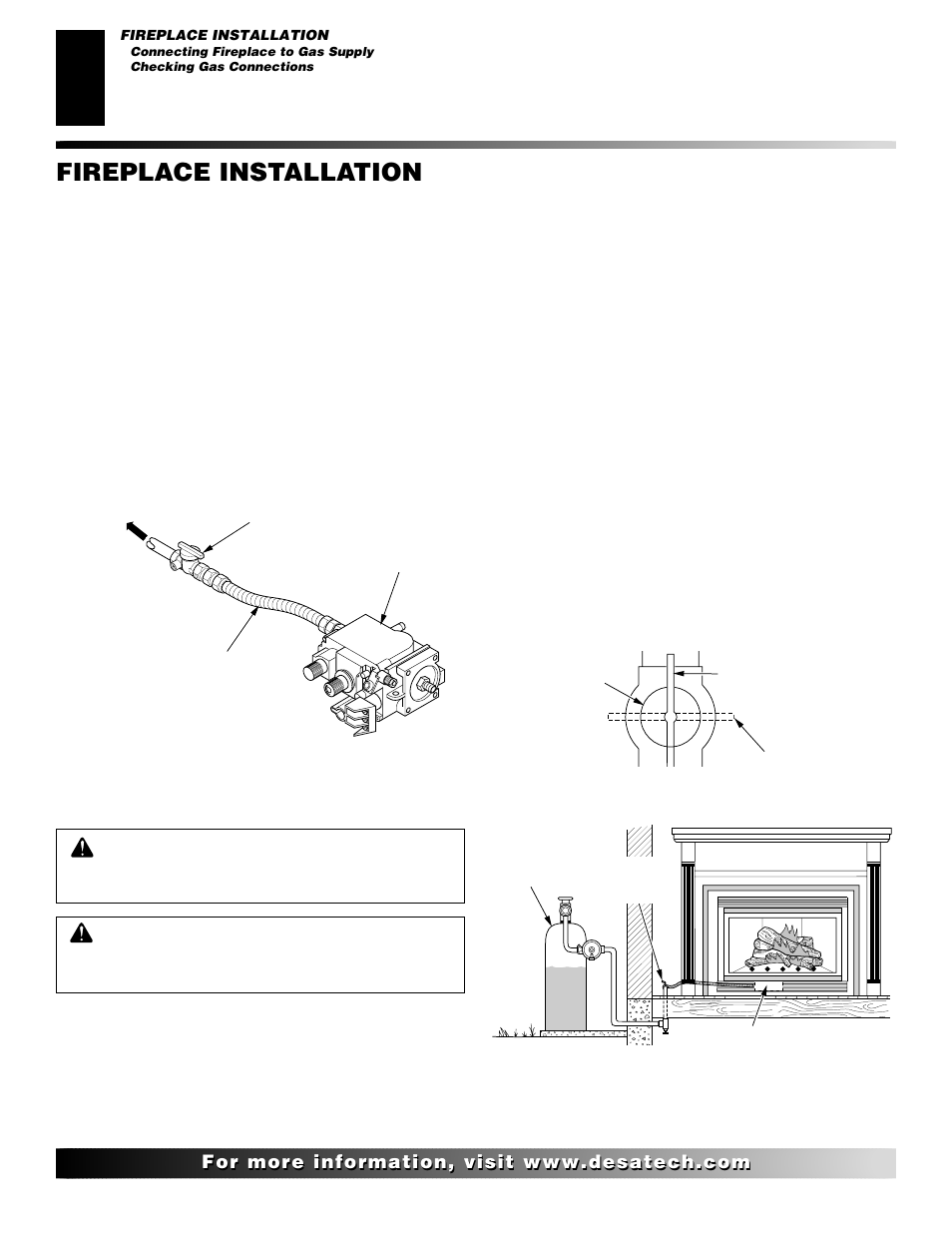 Fireplace installation, Continued | Desa CHDV36NRA User Manual | Page 20 / 40