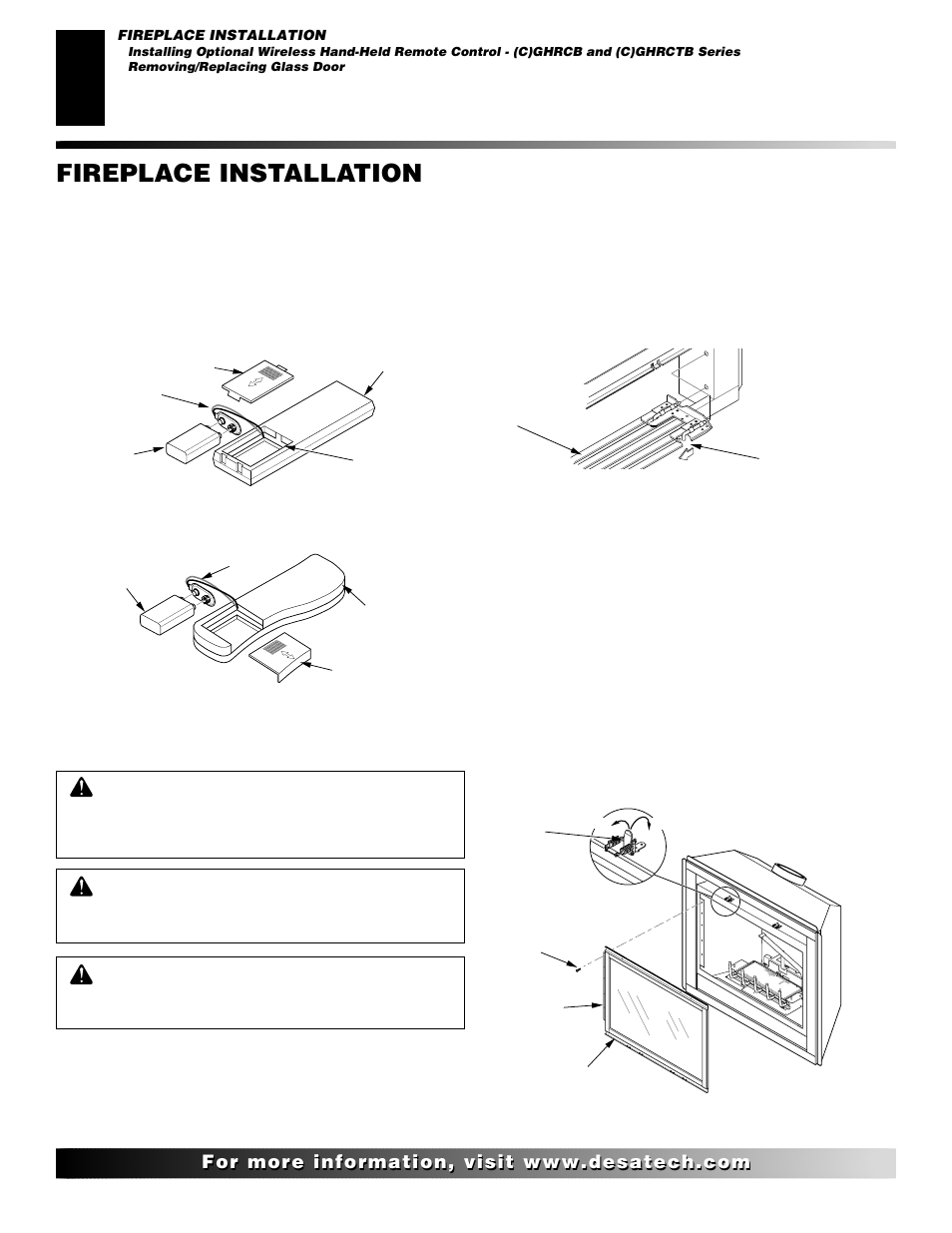 Fireplace installation, Continued | Desa CHDV36NRA User Manual | Page 22 / 40