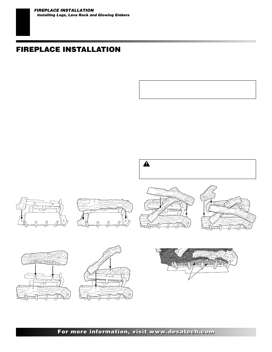Fireplace installation, Continued | Desa CHDV36NRA User Manual | Page 24 / 40