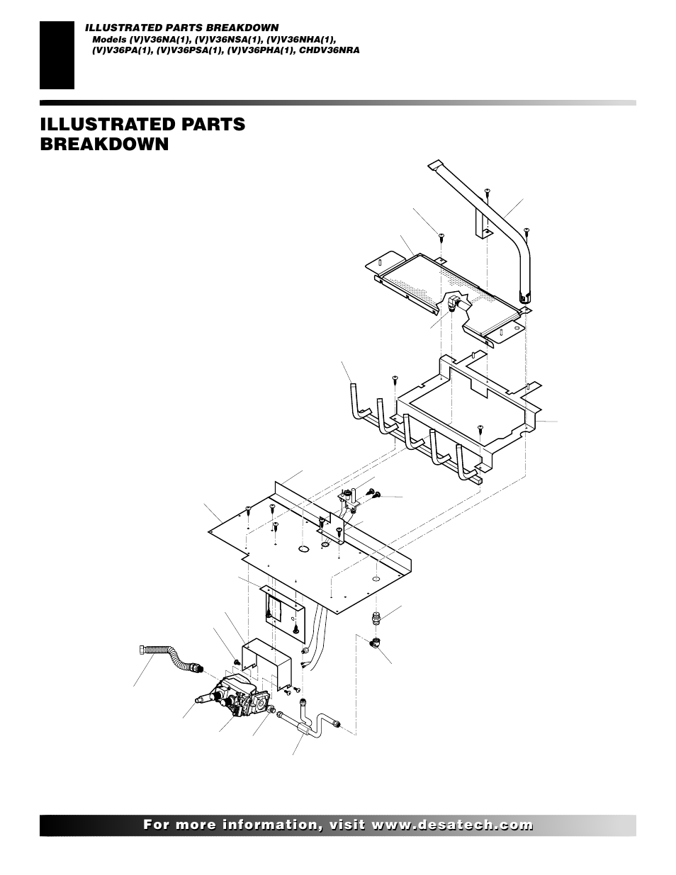 Illustrated parts breakdown | Desa CHDV36NRA User Manual | Page 34 / 40