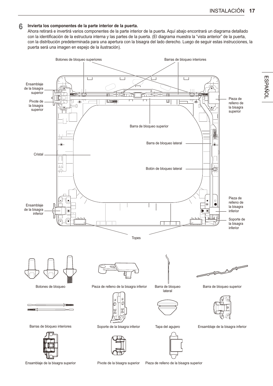 17 instalación | LG 27 Inch Electric Smart Dryer Owner Manual User Manual | Page 81 / 128