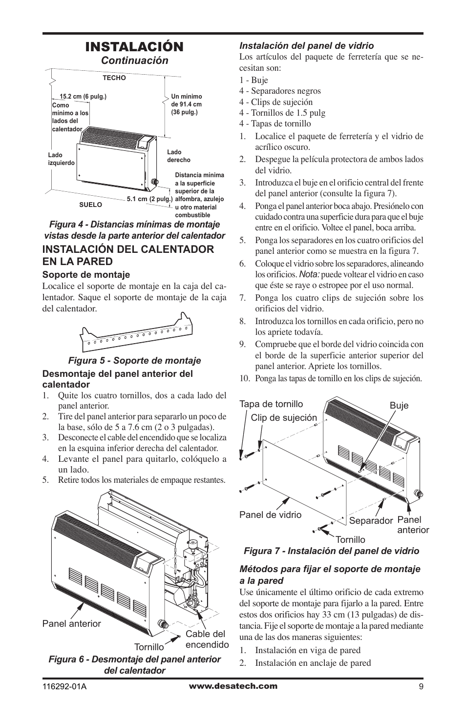 Instalación | Desa VSL18NT User Manual | Page 37 / 56