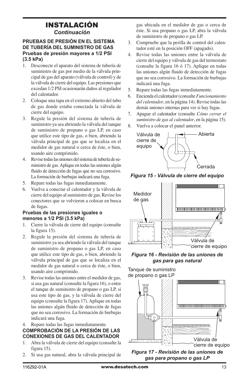 Instalación | Desa VSL18NT User Manual | Page 41 / 56