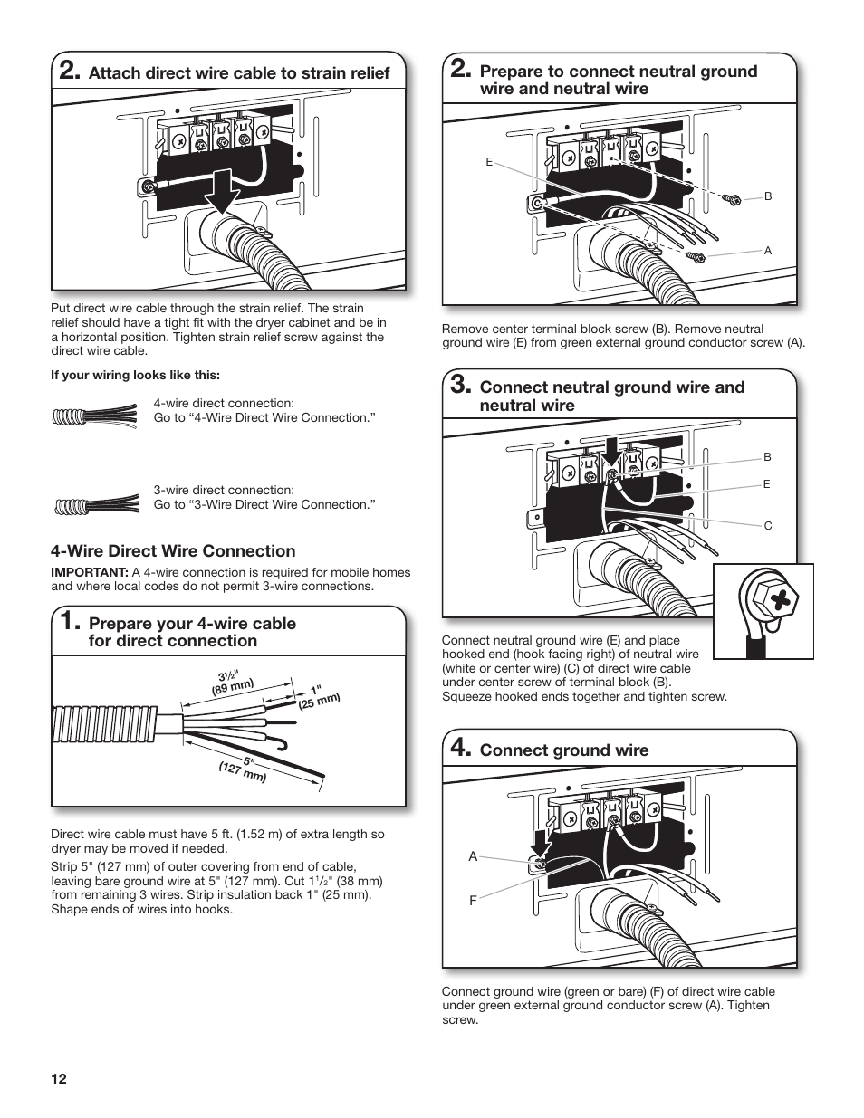 Whirlpool 27 Inch Ventless Electric Dryer Installation Instructions User Manual | Page 12 / 32