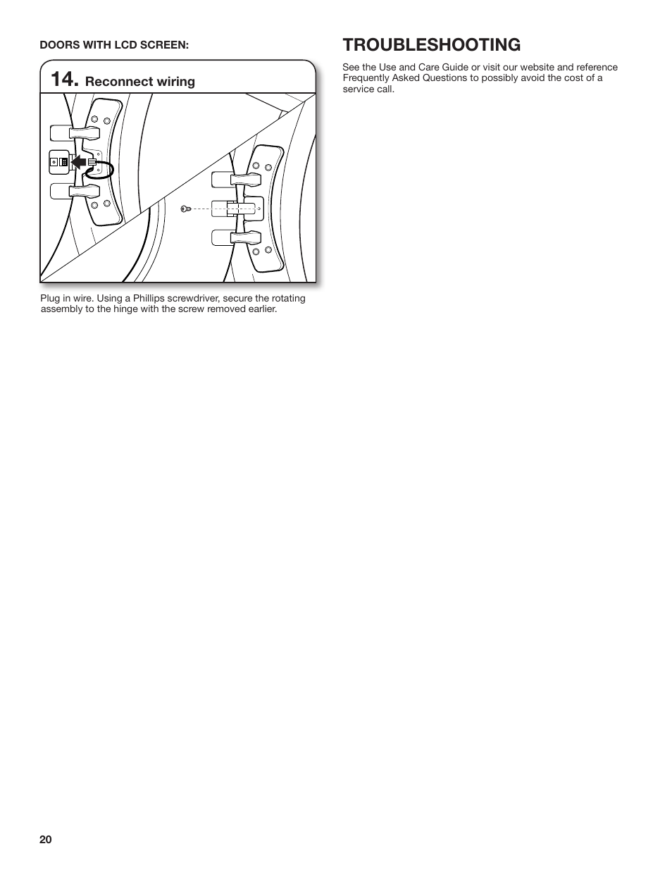 Troubleshooting | Whirlpool 27 Inch Ventless Electric Dryer Installation Instructions User Manual | Page 20 / 32