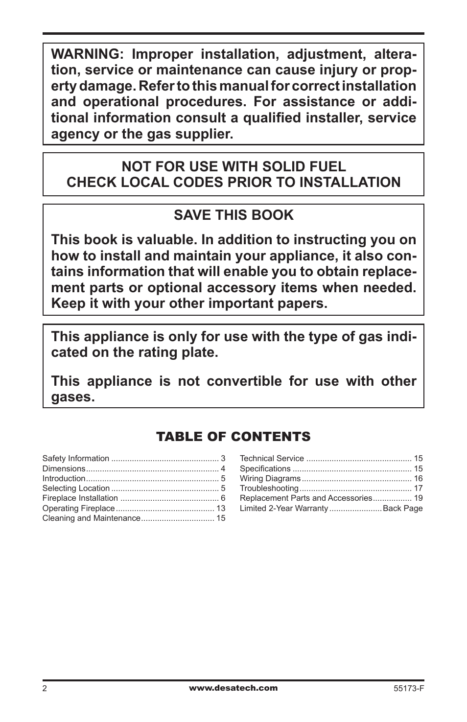 Desa GL36STEP User Manual | Page 2 / 20