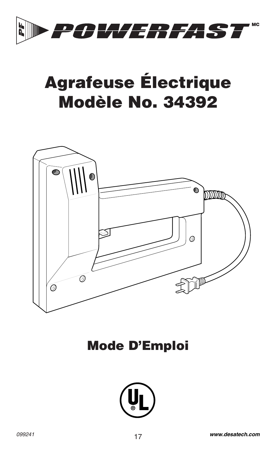 Mode d’emploi | Desa 34392 User Manual | Page 17 / 24