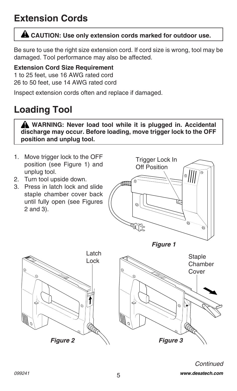 Extension cords loading tool | Desa 34392 User Manual | Page 5 / 24