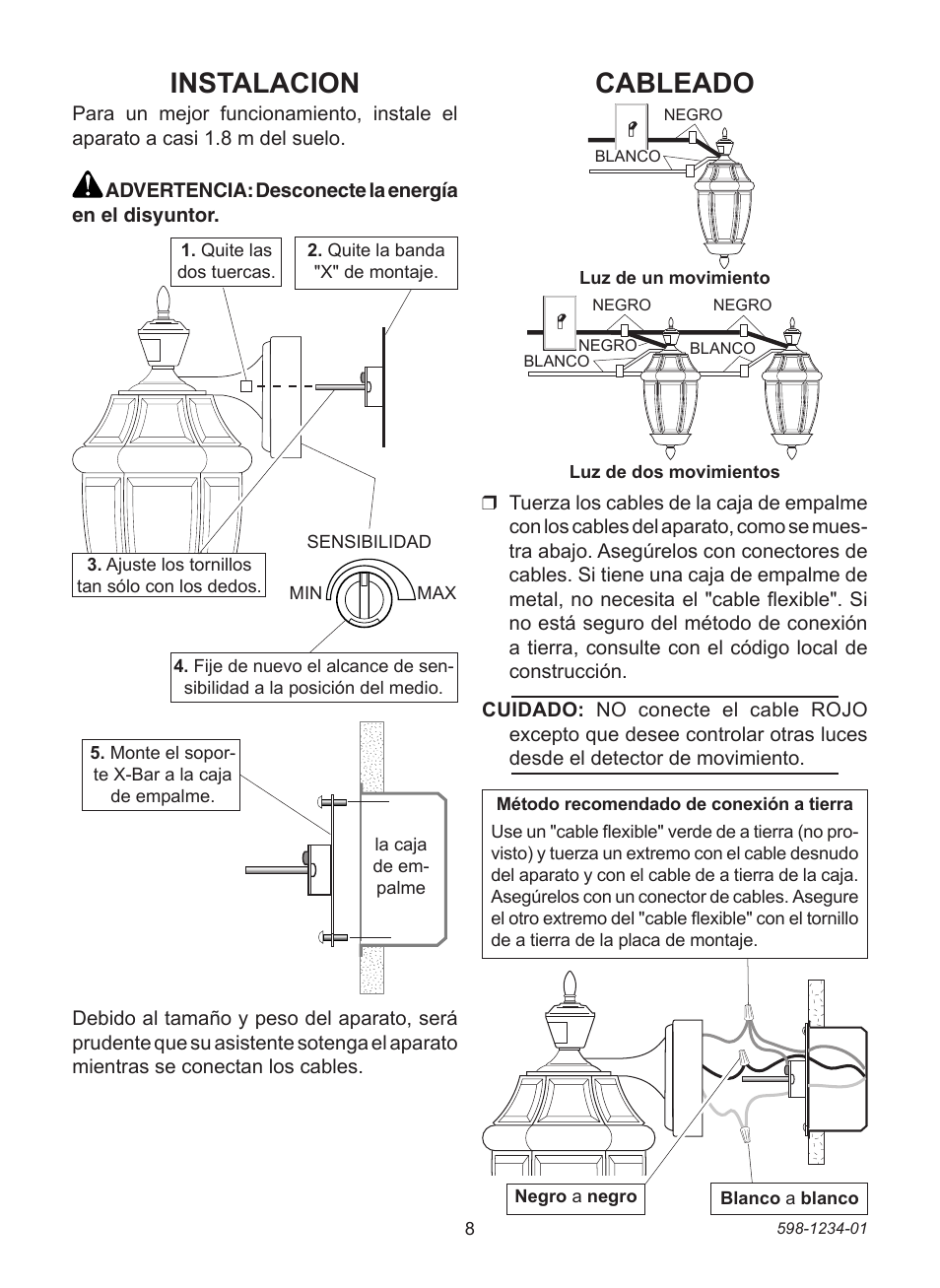 Cableado instalacion | Desa DUALBRITE 4291 User Manual | Page 8 / 20