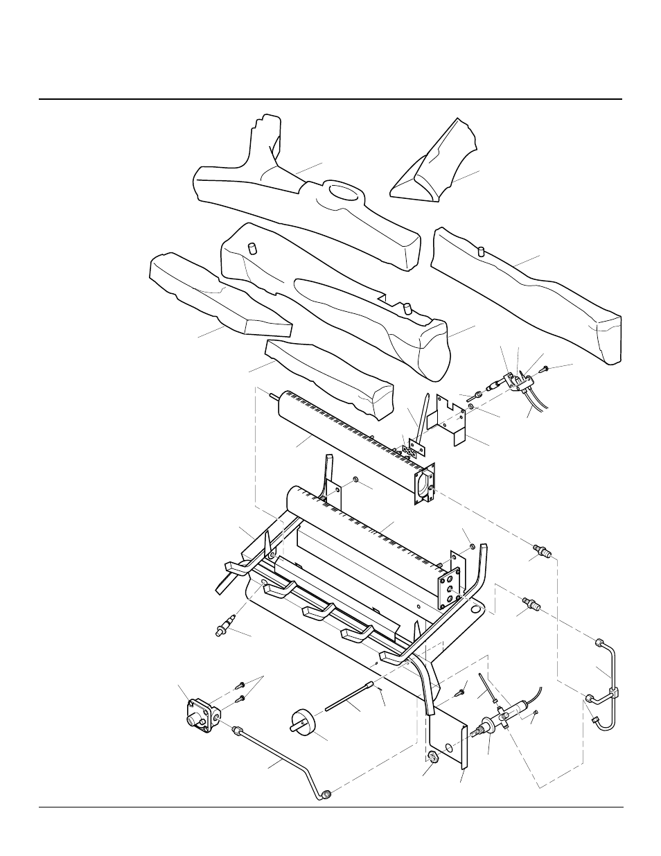 Unvented natural gas log heater, Illustrated parts breakdown, Variable manually- controlled models | Desa 103426-01 User Manual | Page 24 / 32