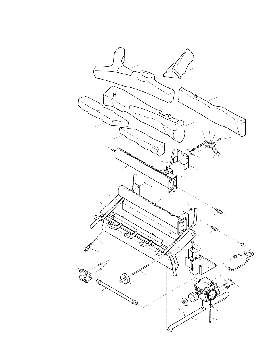 Unvented natural gas log heater, Illustrated parts breakdown, Thermostat- controlled models | Desa 103426-01 User Manual | Page 26 / 32