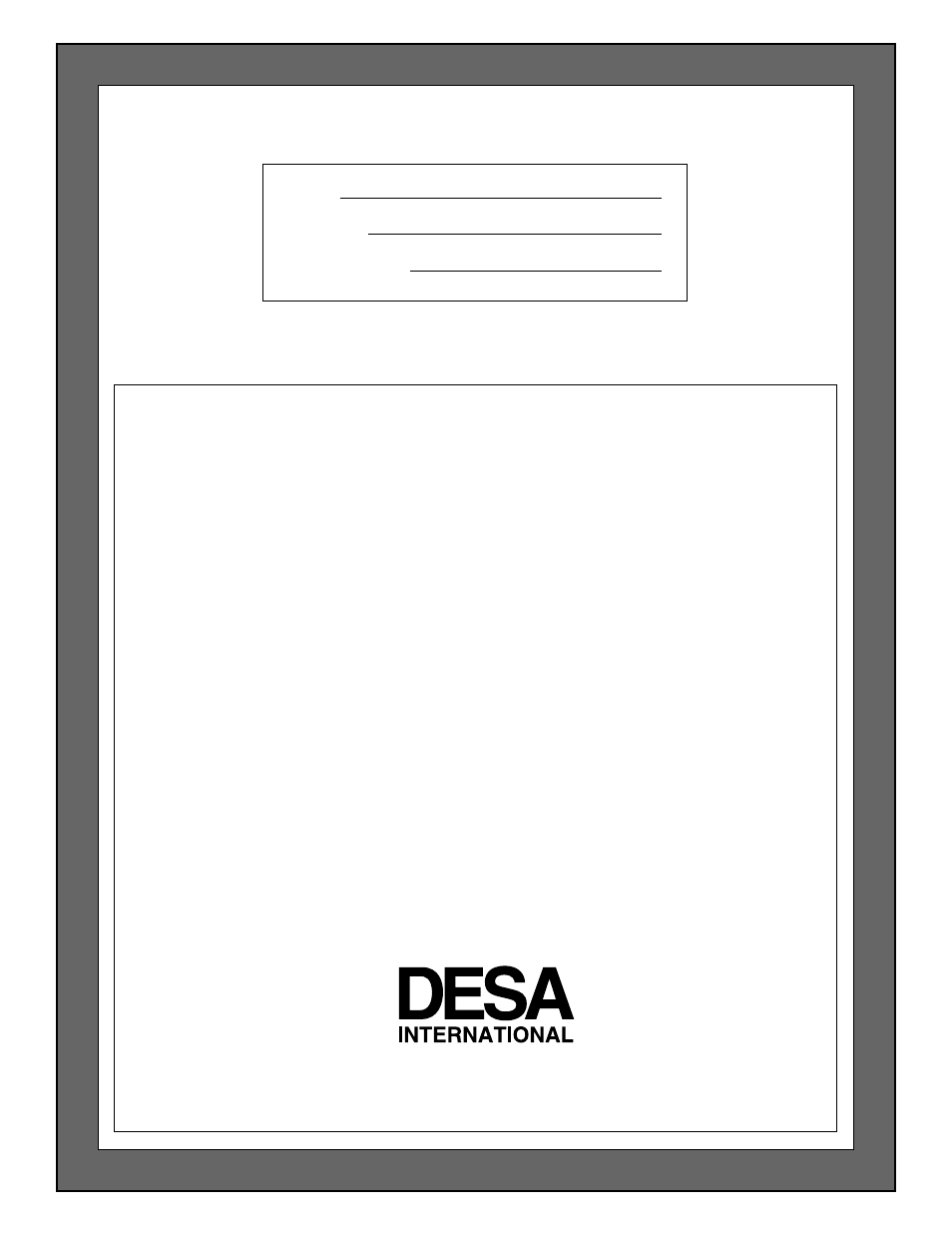 Warranty information | Desa VN6C User Manual | Page 20 / 20