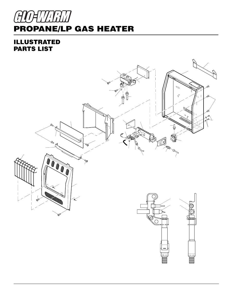 Propane/lp gas heater, Illustrated parts list | Desa FB-60BA User Manual | Page 24 / 26