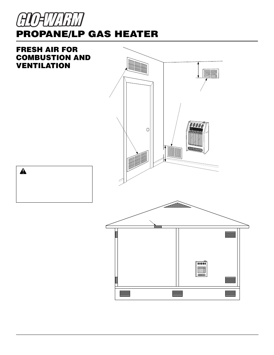 Propane/lp gas heater, Fresh air for combustion and ventilation, Continued | Desa FB-60BA User Manual | Page 6 / 26