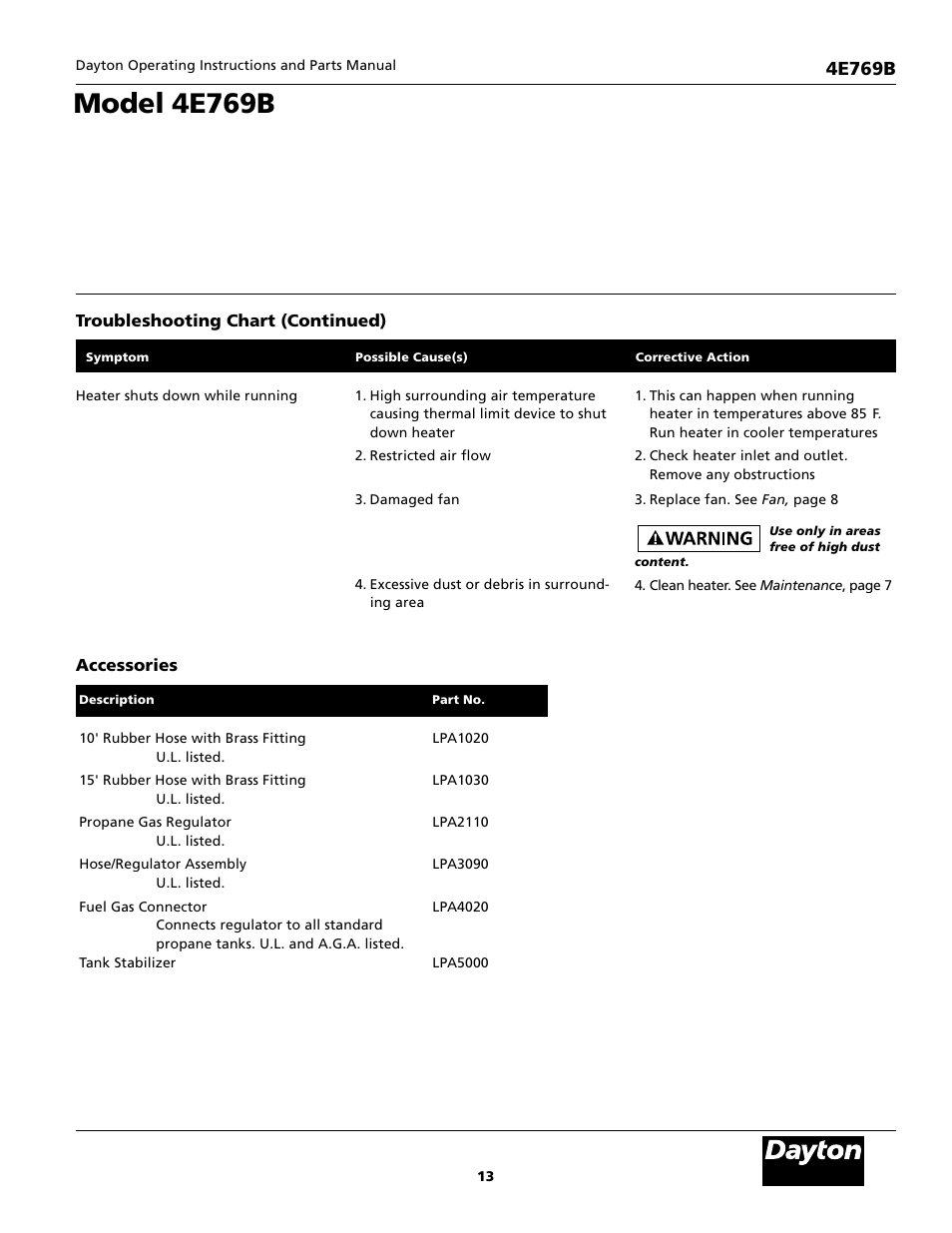 Model 4e769b, 4e769b | Desa 4E769B User Manual | Page 13 / 16