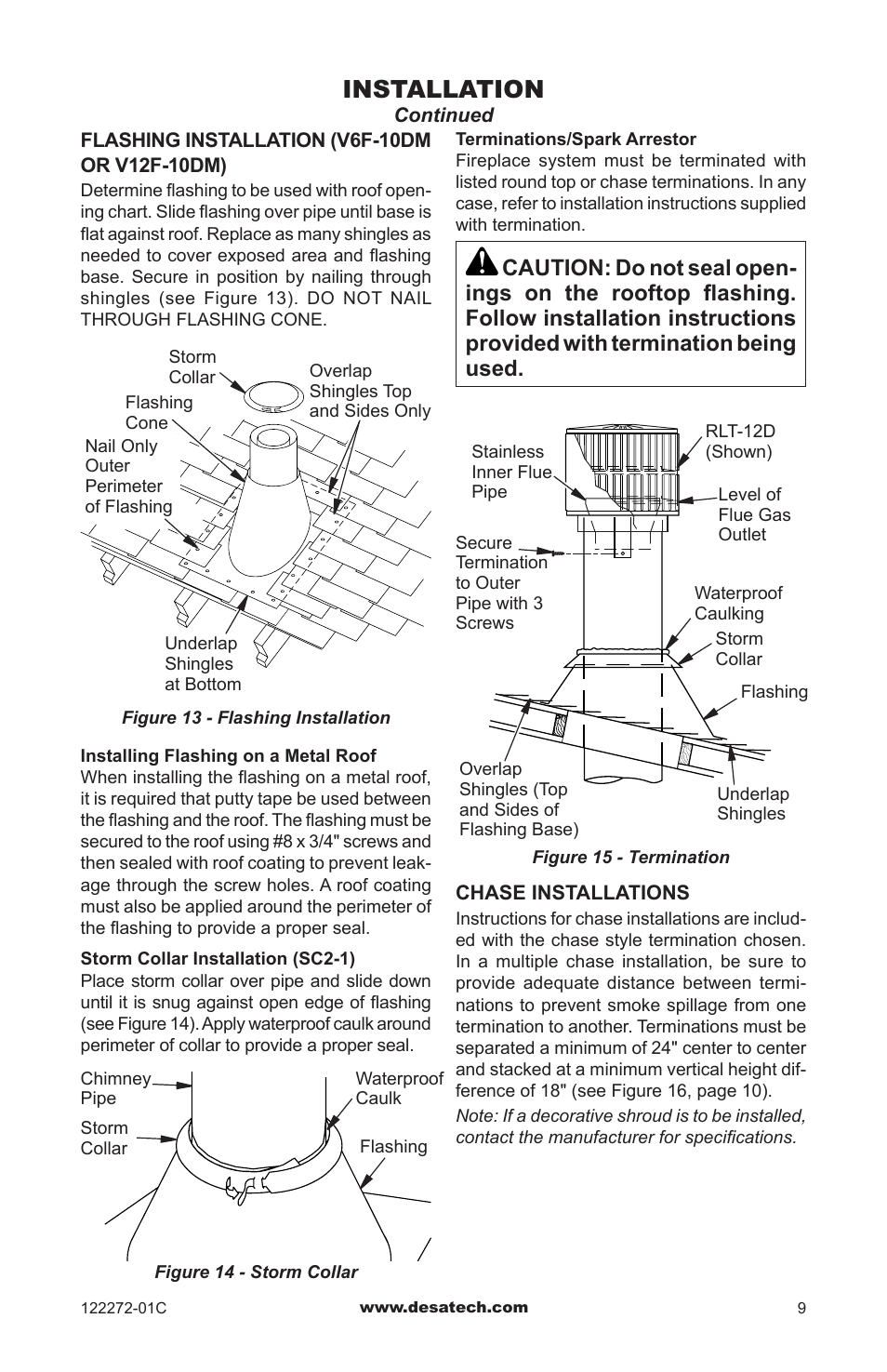 Installation | Desa F48H(i)(R) User Manual | Page 9 / 20
