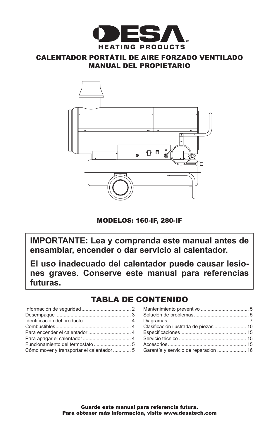 Desa 280-IF User Manual | Page 17 / 48