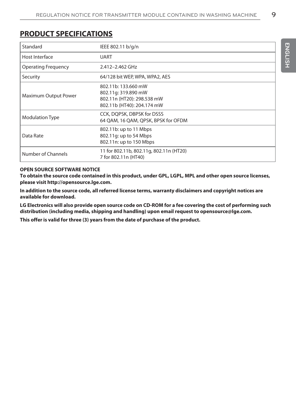 LG Signature Series TurboSteam Series 29 Inch Electric Smart Dryer Owners Manual User Manual | Page 9 / 108