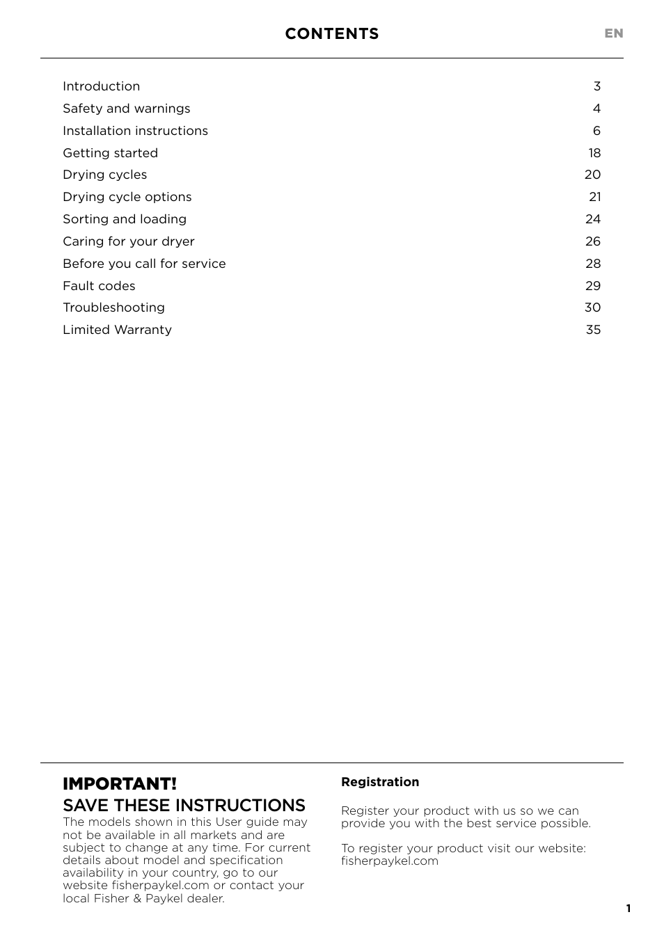 Fisher & Paykel 24 Inch Condensing Dryer Install Guide User Manual | Page 3 / 84