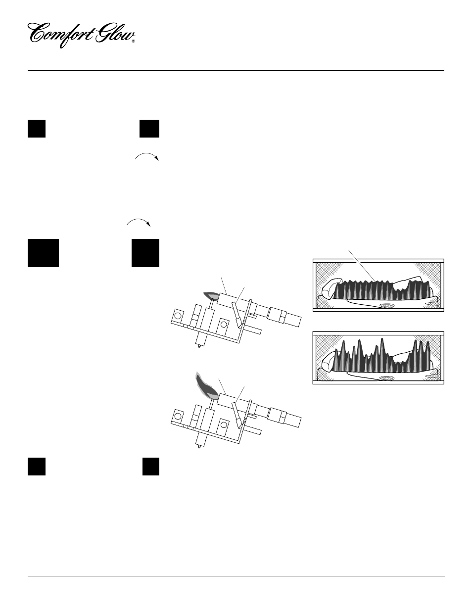 Vent-free propane/lp gas compact fireplace, Cgcftp, Inspecting burner | Operating fireplace | Desa CGCFTP User Manual | Page 18 / 28