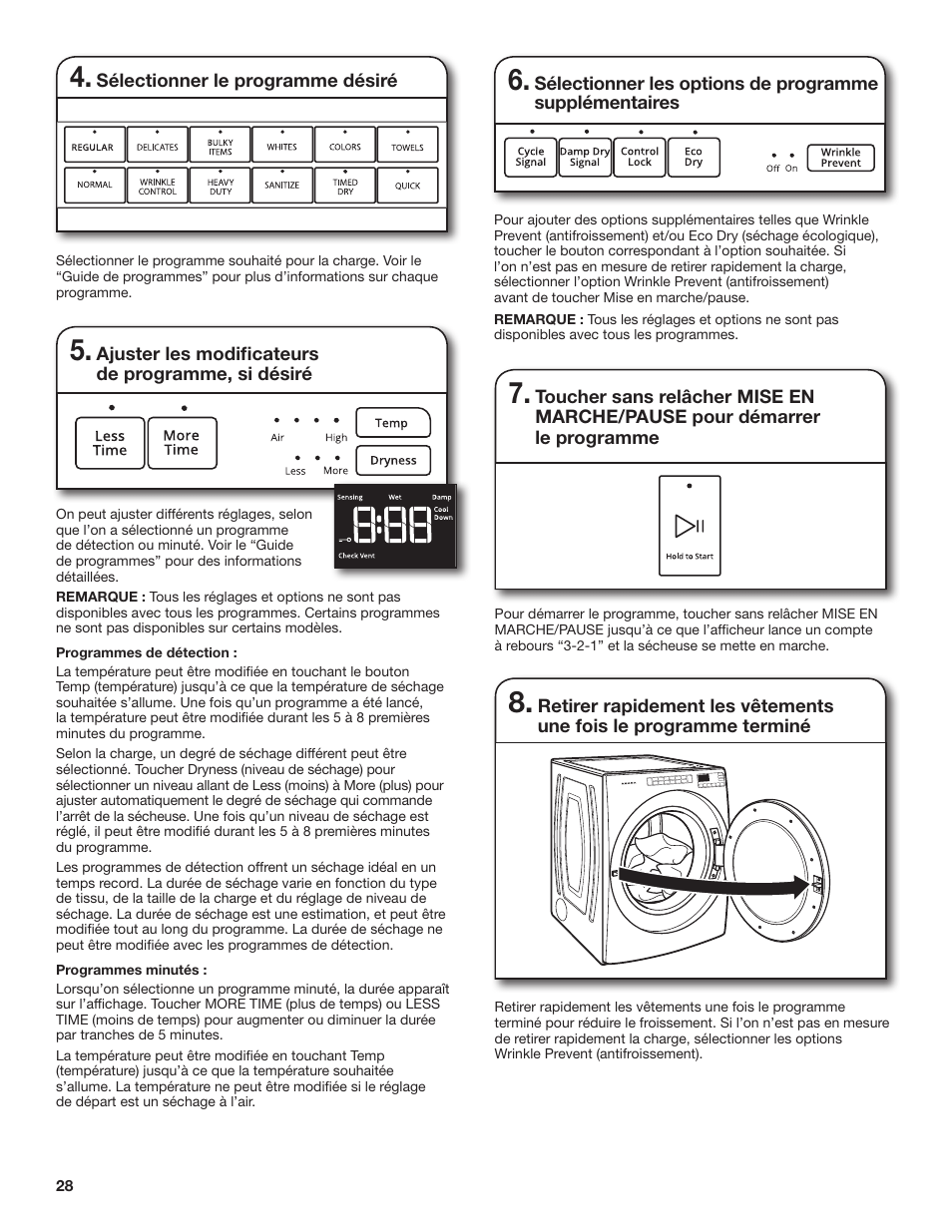 Amana 27 Inch Front Load Electric Dryer Owner Manual User Manual | Page 28 / 36
