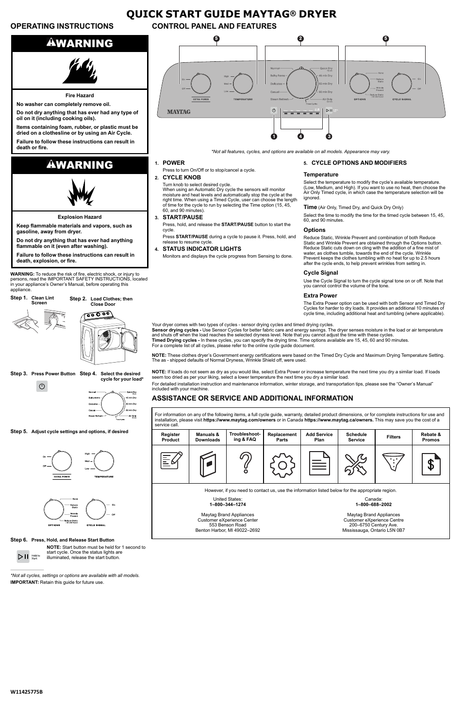 Maytag 29 Inch Front Load Electric Dryer Product Data User Manual | 2 pages