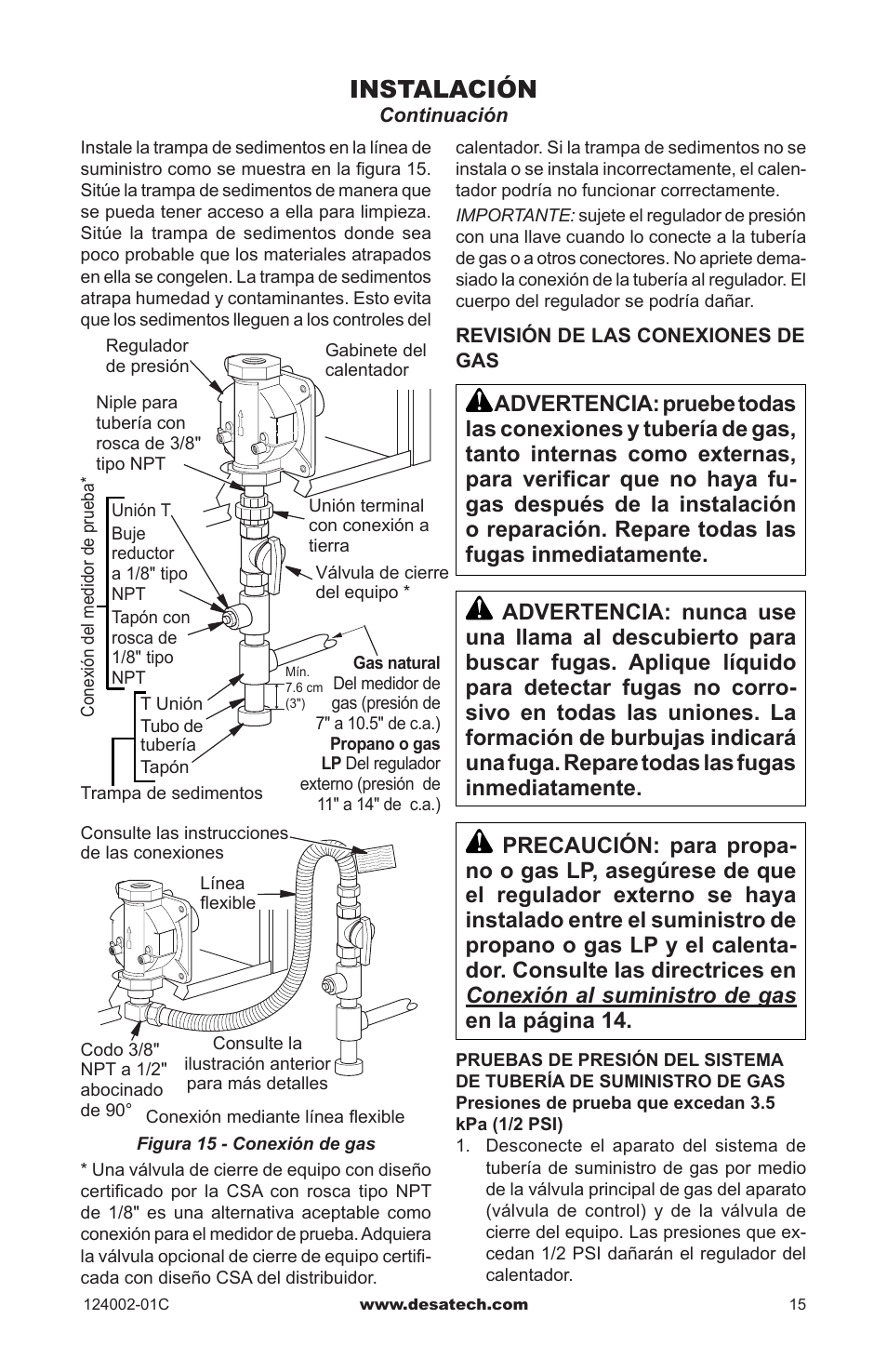 Instalación | Desa WMN20A User Manual | Page 43 / 60