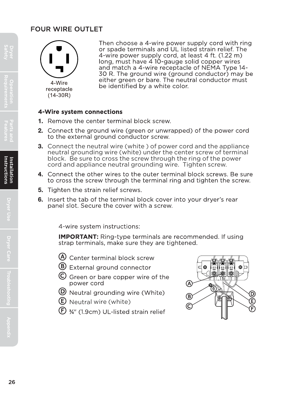 页 26 | MIDEA 27 Inch Electric Dryer Owner's Manual User Manual | Page 26 / 104