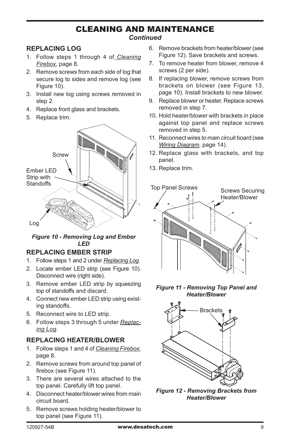 Cleaning and maintenance | Desa CGEF26B User Manual | Page 9 / 20