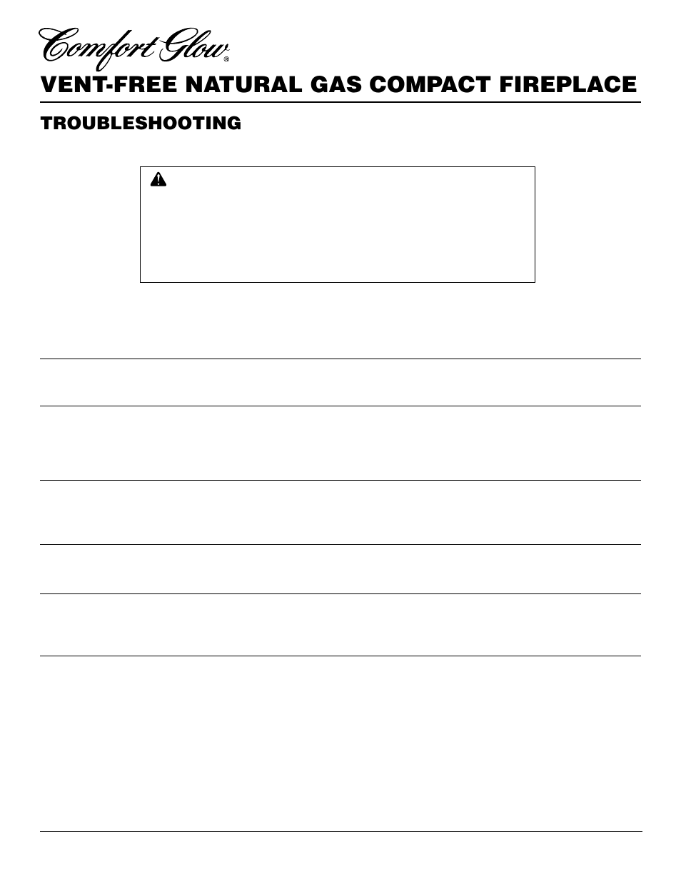 Vent-free natural gas compact fireplace, Troubleshooting, Continued | Desa CGCF26TNA User Manual | Page 18 / 24