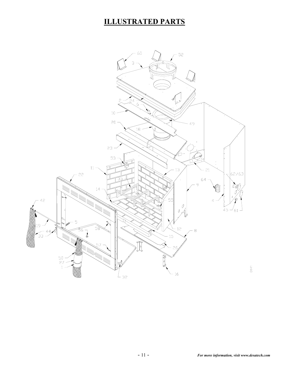 Illustrated parts | Desa C36EMW User Manual | Page 12 / 15