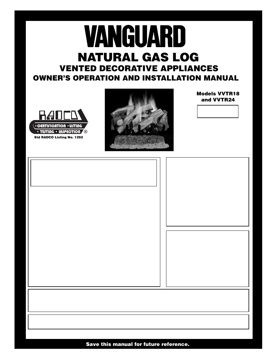Desa VVTR24 User Manual | 22 pages