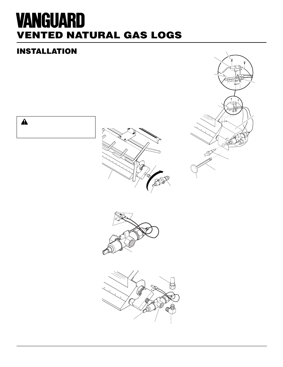 Vented natural gas logs, Installation, Continued | Desa VVTR24 User Manual | Page 10 / 22
