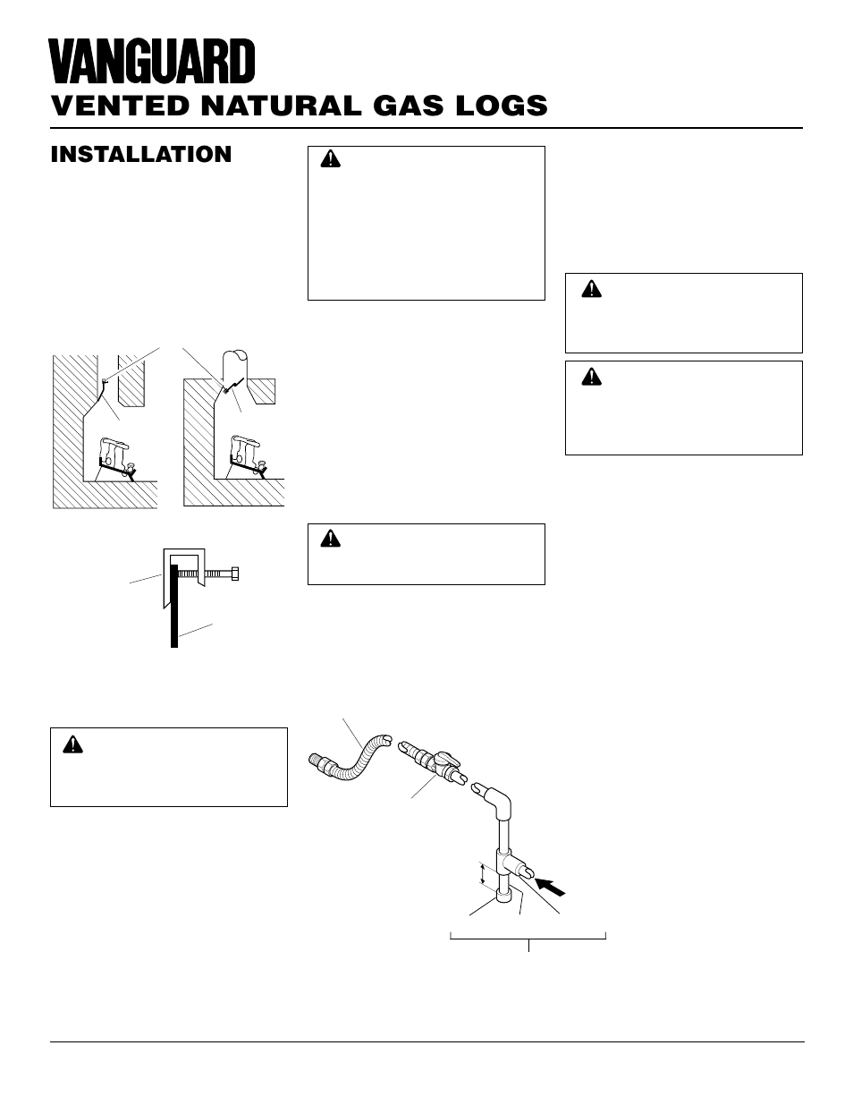 Vented natural gas logs, Installation, Continued | Desa VVTR24 User Manual | Page 8 / 22