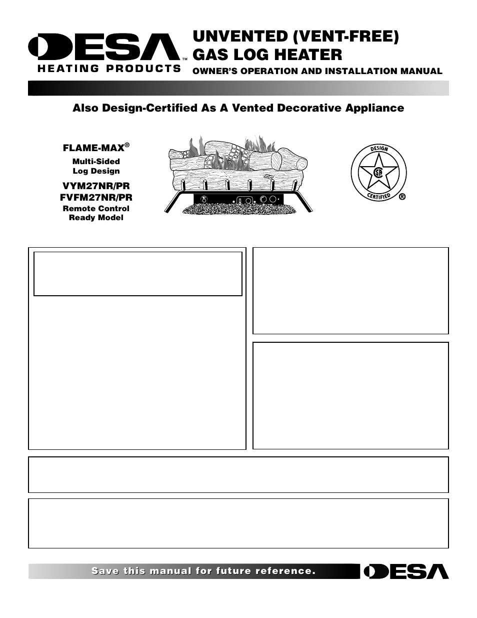 Desa FVFM27NR/PR User Manual | 28 pages