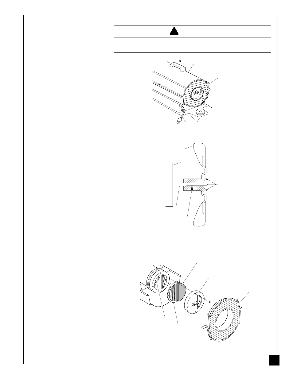 Service procedures, Warning | Desa B50G User Manual | Page 9 / 16