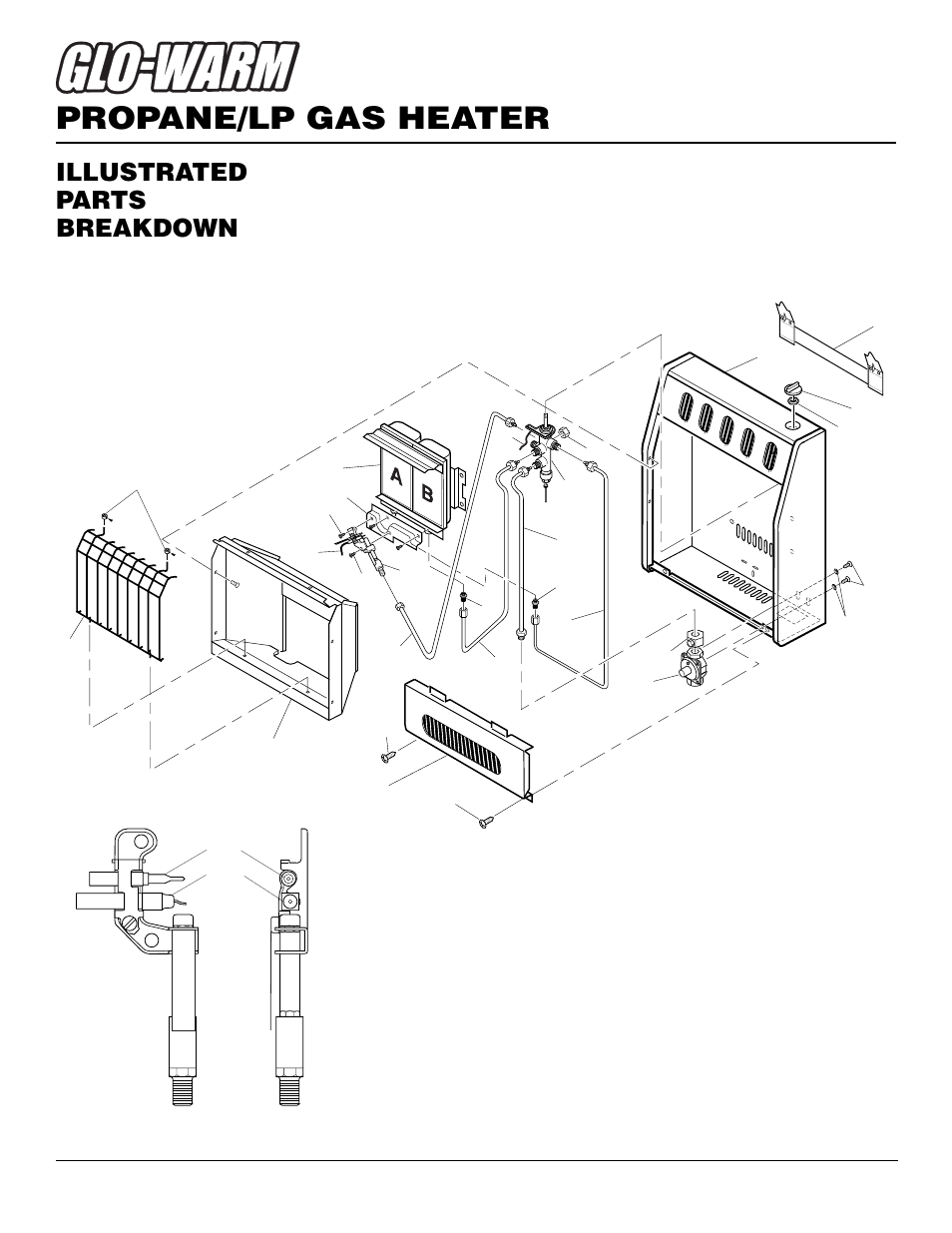 Propane/lp gas heater, Illustrated parts breakdown | Desa FB-2B User Manual | Page 18 / 20
