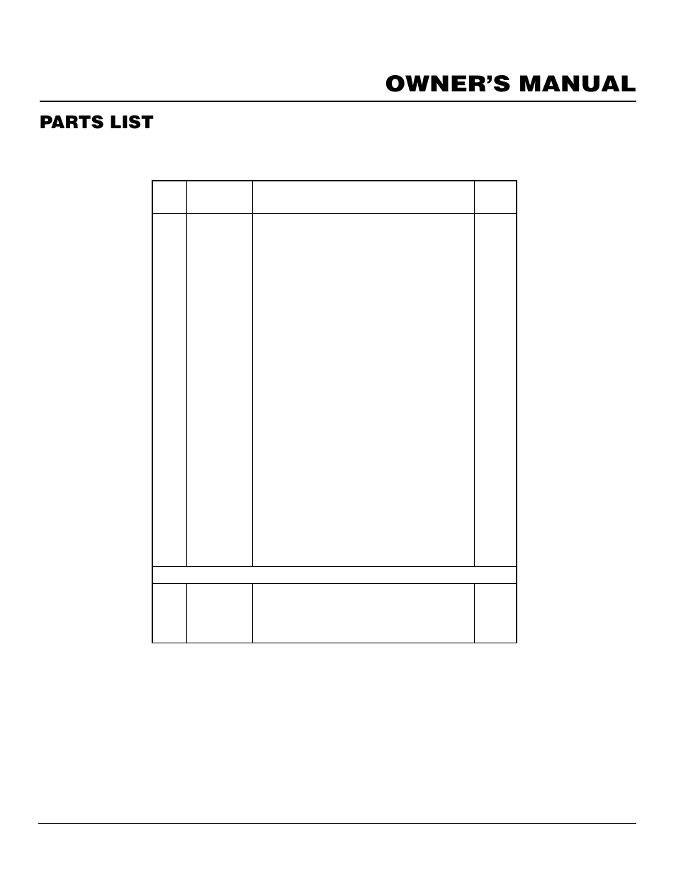 Owner’s manual, Parts list, Fb-2b | Desa FB-2B User Manual | Page 19 / 20