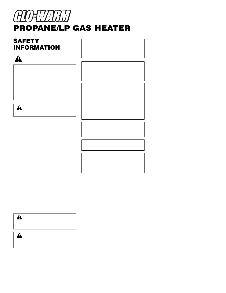 Propane/lp gas heater, Safety information | Desa FB-2B User Manual | Page 2 / 20