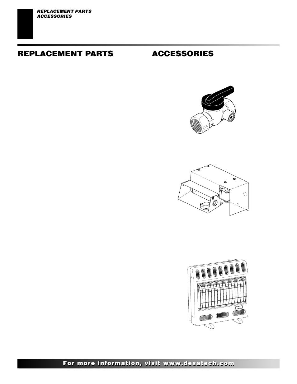 Replacement parts, Accessories | Desa CBP20TK User Manual | Page 26 / 30