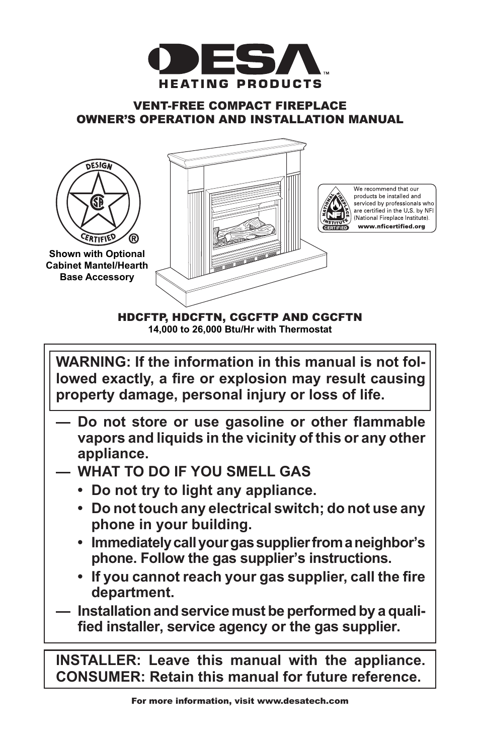 Desa CGCFTP  EN User Manual | 32 pages